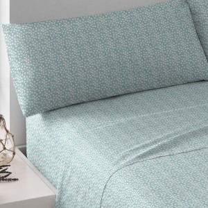 Set di lenzuola cotone Maddy verde tiffany
