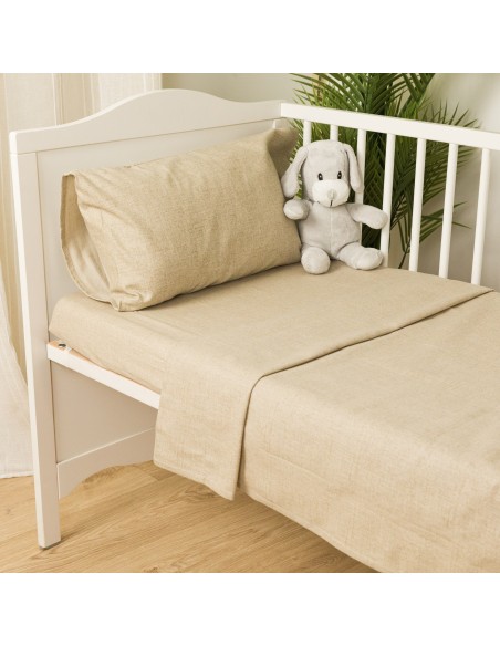 Set di lenzuola flanella tinta unita culla