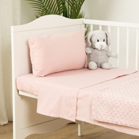Set di lenzuola flanella tinta unita culla