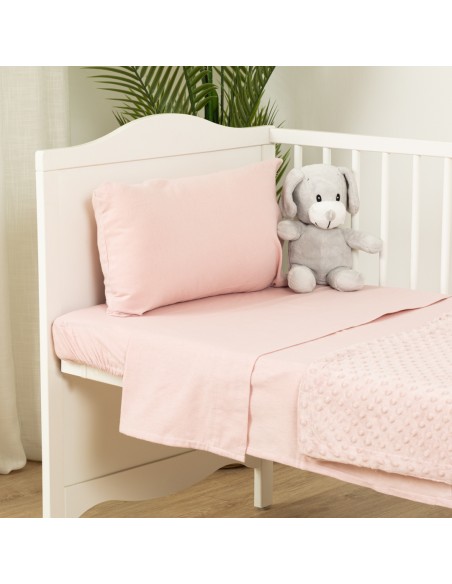 Set di lenzuola flanella tinta unita culla