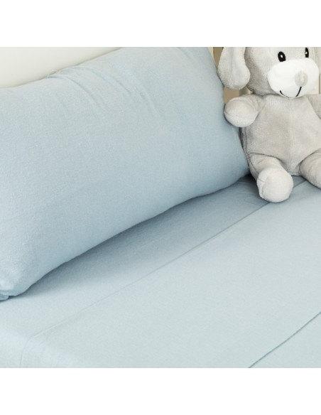 Set di lenzuola flanella tinta unita culla