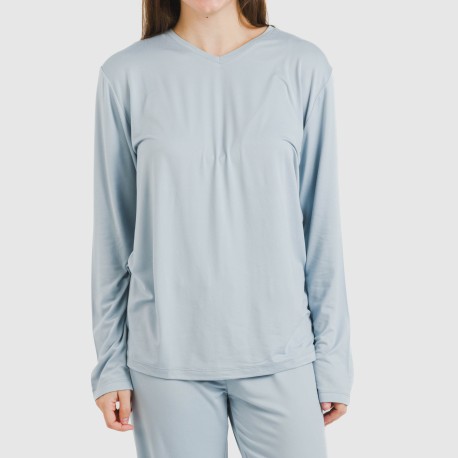 Pigiama lungo soft tinta unita