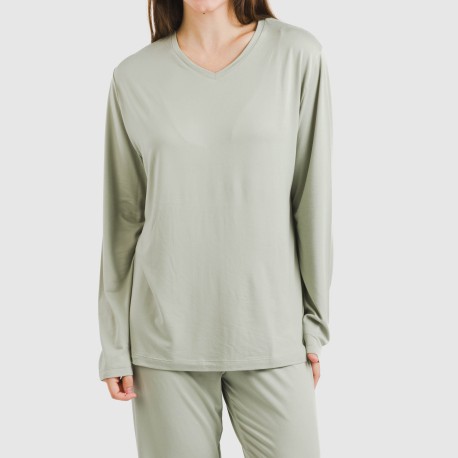 Pigiama lungo soft tinta unita