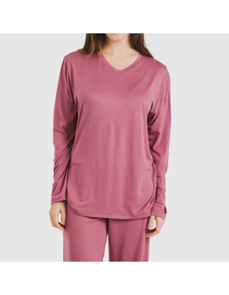 Pigiama lungo soft tinta unita Pigiama lungo soft tinta unita