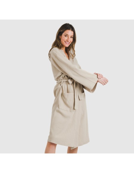 Accappatoio a nido d'ape tinta unita Accappatoio a nido d'ape tinta unita