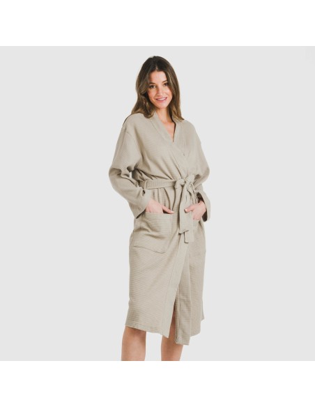 Accappatoio a nido d'ape tinta unita Accappatoio a nido d'ape tinta unita