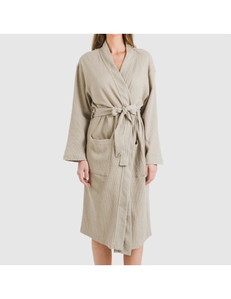 Accappatoio a nido d'ape tinta unita Accappatoio a nido d'ape tinta unita