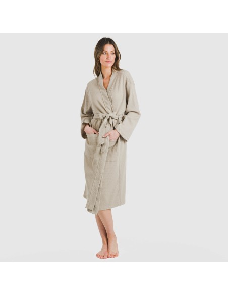 Accappatoio a nido d'ape tinta unita Accappatoio a nido d'ape tinta unita