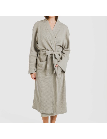 Accappatoio a nido d'ape tinta unita Accappatoio a nido d'ape tinta unita