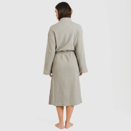 Accappatoio a nido d'ape tinta unita