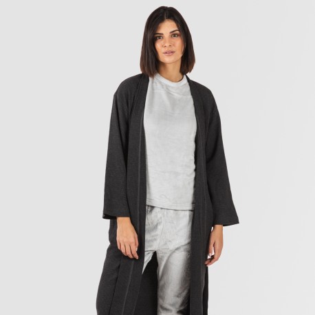 Accappatoio a nido d'ape tinta unita