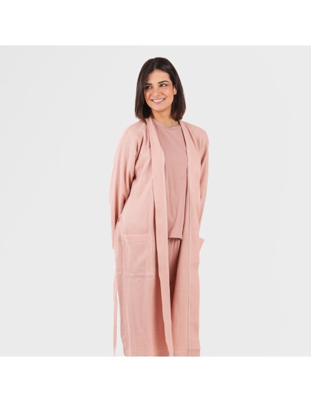 Accappatoio a nido d'ape tinta unita Accappatoio a nido d'ape tinta unita