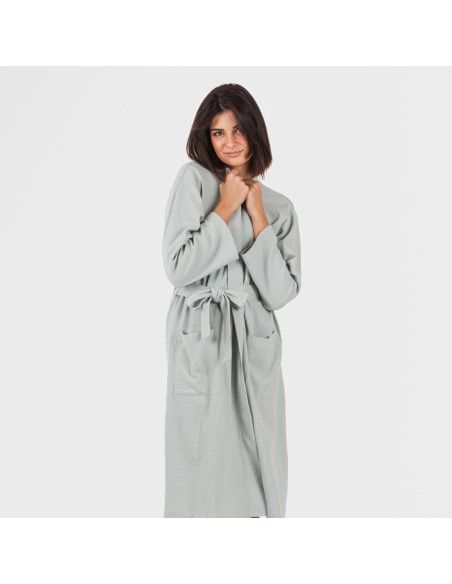 Accappatoio a nido d'ape tinta unita Accappatoio a nido d'ape tinta unita