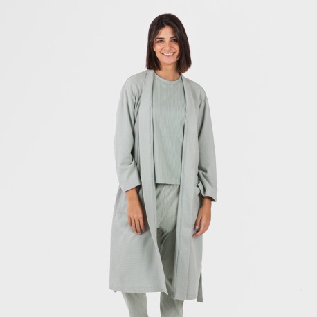 Accappatoio a nido d'ape tinta unita