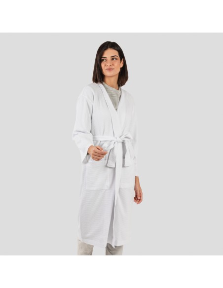 Accappatoio a nido d'ape tinta unita Accappatoio a nido d'ape tinta unita