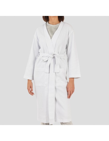 Accappatoio a nido d'ape tinta unita Accappatoio a nido d'ape tinta unita