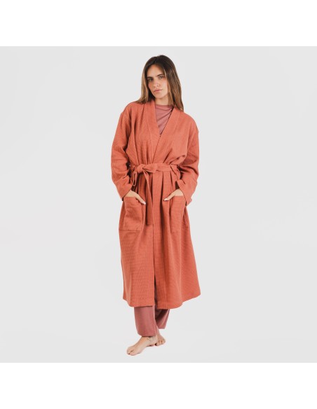 Accappatoio a nido d'ape tinta unita Accappatoio a nido d'ape tinta unita