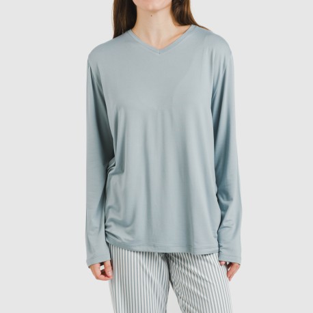 Pigiama lungo soft Raya Kodac indaco