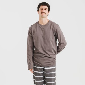 Pigiama lungo cotone uomo Raya Nit New topo