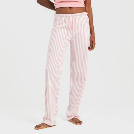 Pigiama lungo cotone manica ampia cotone Raya Kodac marsala