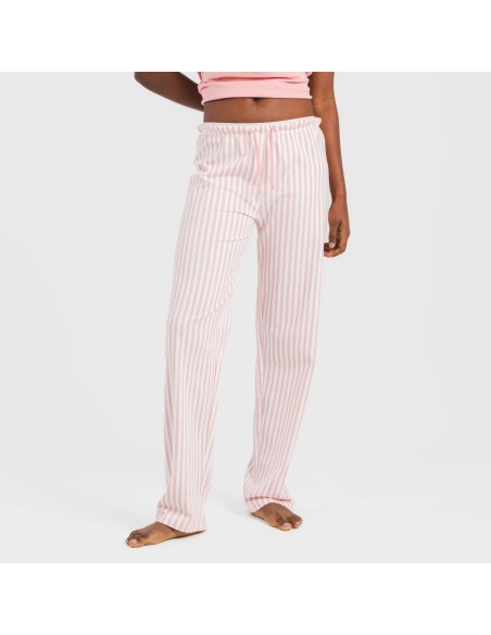 Pigiama lungo cotone manica ampia cotone Raya Kodac marsala