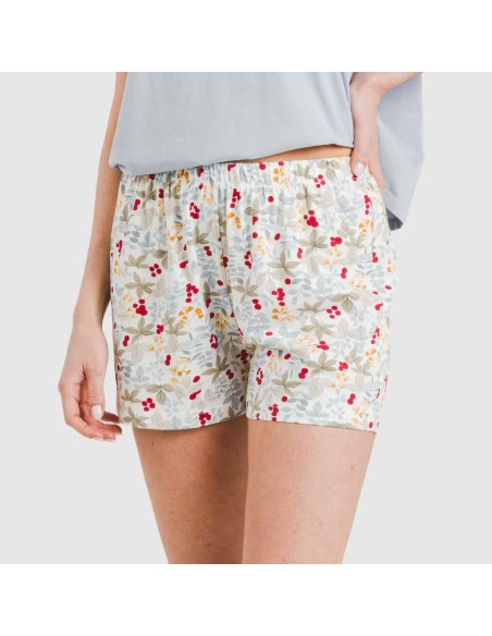 Pigiama corto manica ampia cotone Viena indaco Pigiama corto manica ampia cotone Viena indaco