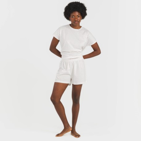 Pigiama corto manica ampia cotone Klaus marsala