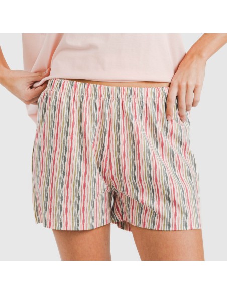 Pigiama corto manica ampia cotone Villa rosa Pigiama corto manica ampia cotone Villa rosa