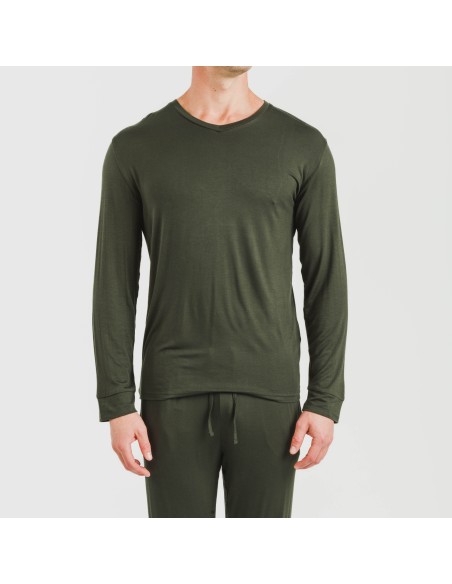 Pigiama lungo viscosa uomo tinta unita Pigiama lungo viscosa uomo tinta unita