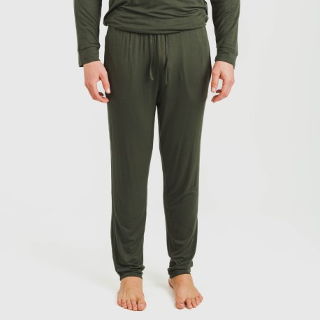 Pigiama lungo viscosa uomo tinta unita