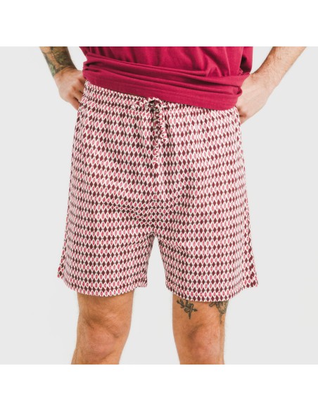 Pigiama corto cotone uomo Jannat bordeaux Pigiama corto cotone uomo Jannat bordeaux
