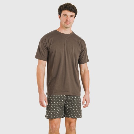 Pigiama corto cotone uomo Cachemir petrolio