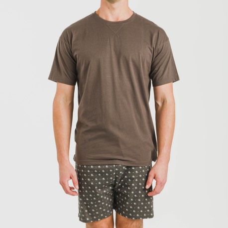 Pigiama corto cotone uomo Cachemir petrolio