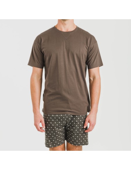 Pigiama corto cotone uomo Cachemir petrolio Pigiama corto cotone uomo Cachemir petrolio