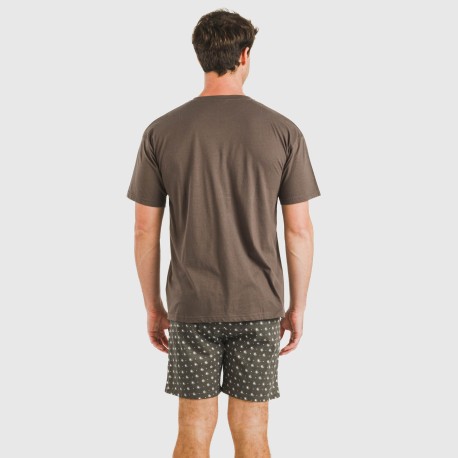 Pigiama corto cotone uomo Cachemir petrolio