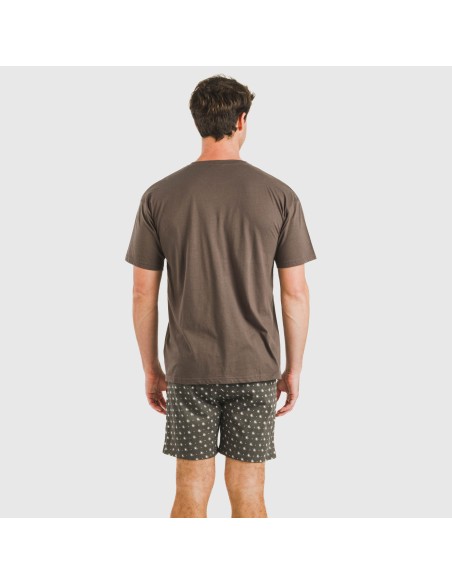 Pigiama corto cotone uomo Cachemir petrolio Pigiama corto cotone uomo Cachemir petrolio