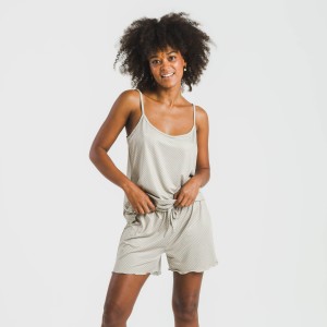 Pigiama con spalline soft Susanita sabbia