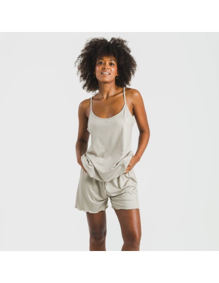 Pigiama con spalline soft Susanita sabbia Pigiama con spalline soft Susanita sabbia