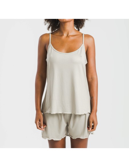 Pigiama con spalline soft Susanita sabbia Pigiama con spalline soft Susanita sabbia