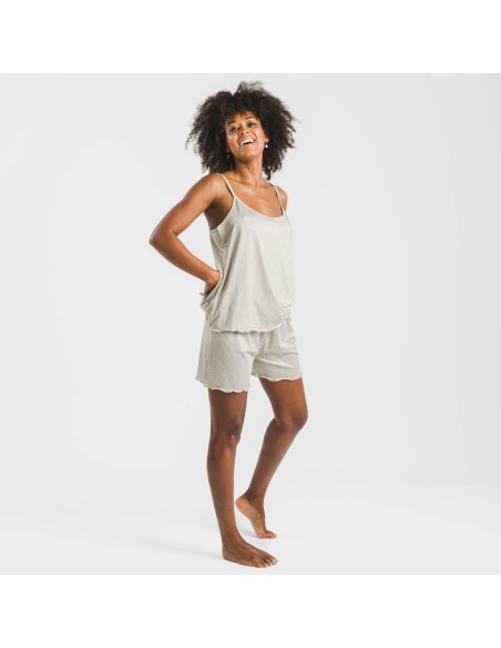 Pigiama con spalline soft Susanita sabbia Pigiama con spalline soft Susanita sabbia