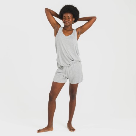 Pigiama corto canotta viscosa tinta unita