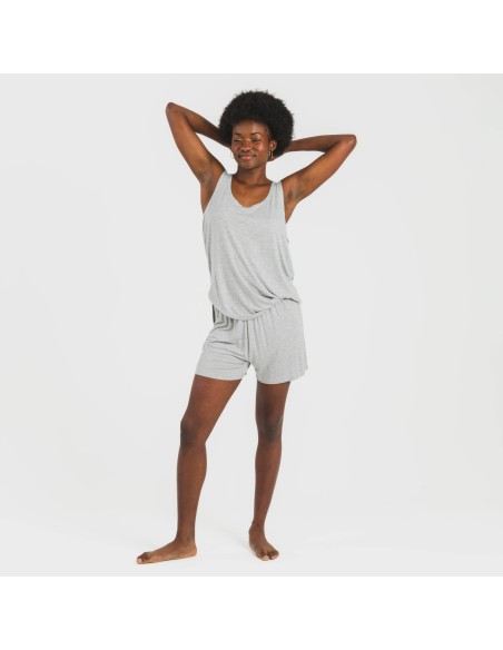 Pigiama corto canotta viscosa tinta unita