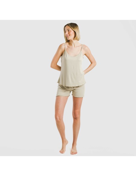 Pigiama con spalline soft tinta unita Pigiama con spalline soft tinta unita