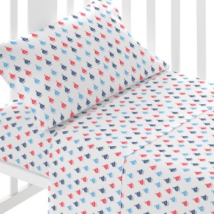 Set di lenzuola cotone Hawat blu culla