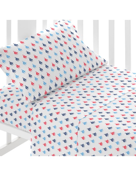 Set di lenzuola cotone Hawat blu culla