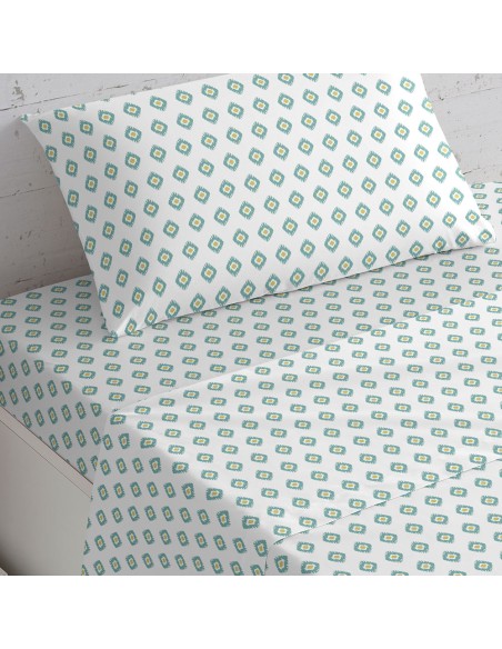 Set di lenzuola cotone Joy blu acqua