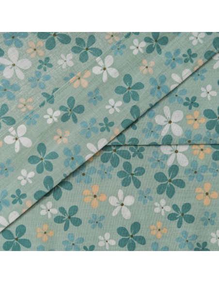 Set di lenzuola cotone Martinuca blu acqua culla