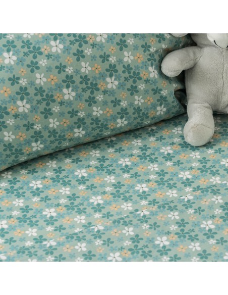 Set di lenzuola cotone Martinuca blu acqua culla