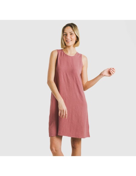 Vestito corto canotta bambula tinta unita