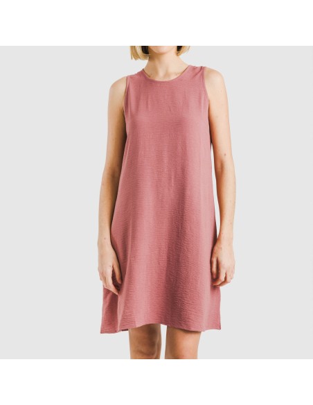 Vestito corto canotta bambula tinta unita